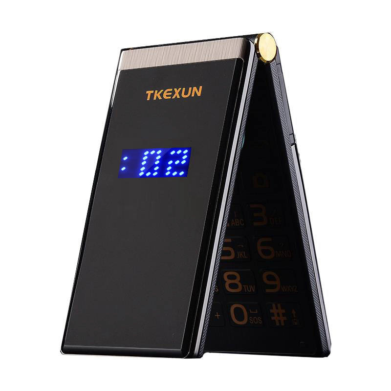 Touch Big Screen 3.0" Display Business Flip Quick SOS Key Metal Body Senior Men Non-smart Mobile Cell Phone P302