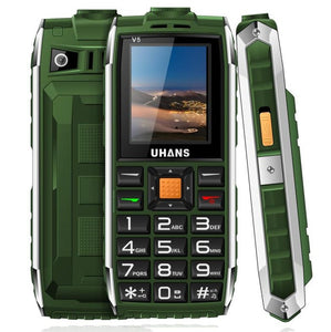 Uhans V5 Daily Waterproof shockproof phone Power bank Dual sim GSM cellphone 2500Mah Big box speaker Led Flashlight Mobile phone