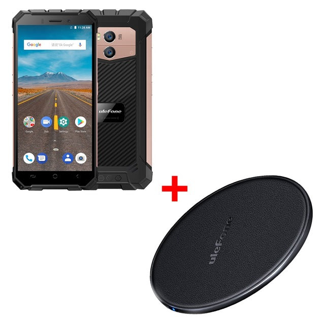Ulefone Armor X IP68 Waterproof Mobile Phone Android 8.1 5.5" HD Quad Core 2GB+16GB NFC Face ID Wireless Charge Smartphone