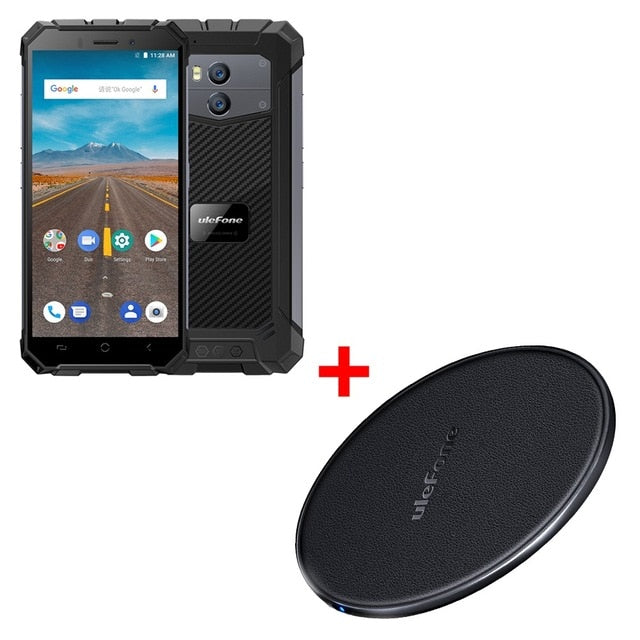 Ulefone Armor X IP68 Waterproof Mobile Phone Android 8.1 5.5" HD Quad Core 2GB+16GB NFC Face ID Wireless Charge Smartphone
