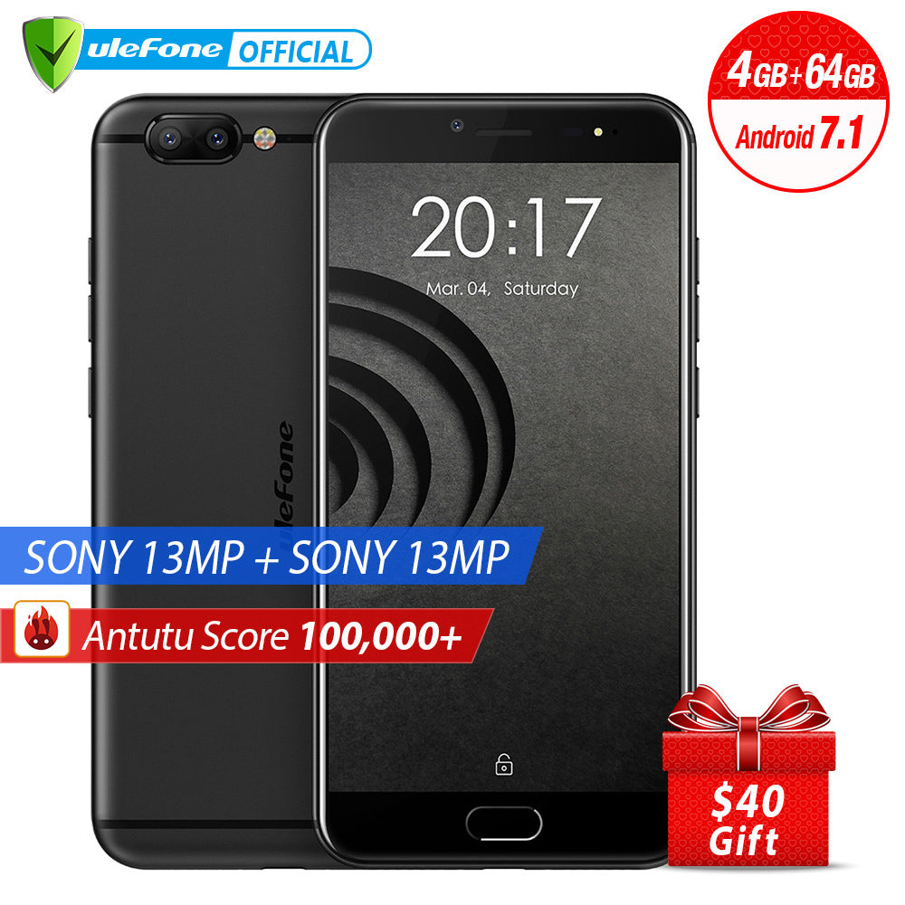 Ulefone Gemini Pro 5.5 inch FHD Mobile Phone Android 7.1 MTK6797 Deca Core 4GB RAM 64GB ROM Fingerprint ID 4G Smartphone