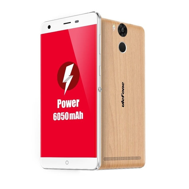 Ulefone Power Mobile Phone 5.5 Inch FHD MTK6753 Octa Core Android 6.0 3GB RAM 16GB ROM 13MP Camera 4G LTE Fingerprint ID 6050mAh
