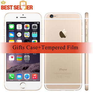 Unlocked Apple iPhone 6 4G LTE Smartphones Gift Case+Tempered Film 16 ROM 64 ROM 128GB ROM 4.7 inch Touchsceen Mobile Phone