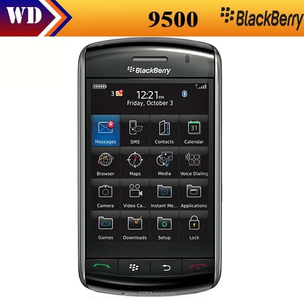 Unlocked original Blackberry 9500 storm unlocked, 3G networks,3.3inch touch screen Mobile cell phone Refurbished