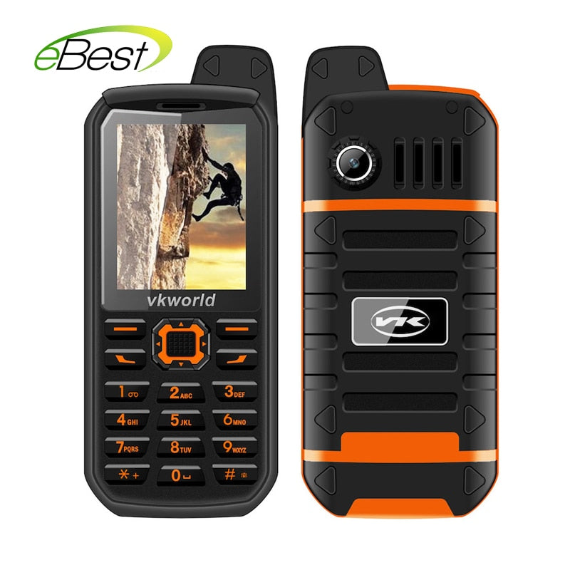 VKWorld Stone V3 Plus 3000mAh Battery  Mobile Phone 2.4 inch IP54 Waterproof Elder Man FM Radio Dual SIM GSM CellPhones