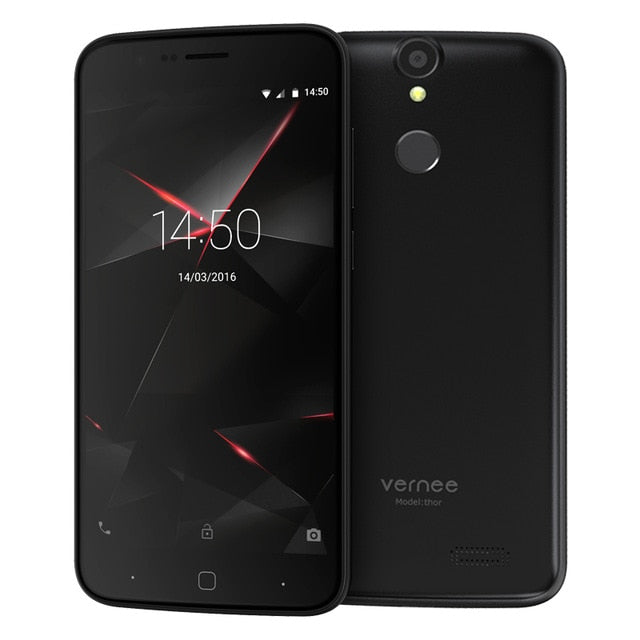 Vernee Thor 5" HD 4G LTE Mobile Phone MTK6753 Octa-Core Android 7.0 Cell Phones 3G RAM 16G ROM Dual SIM Fingerprint Smartphone