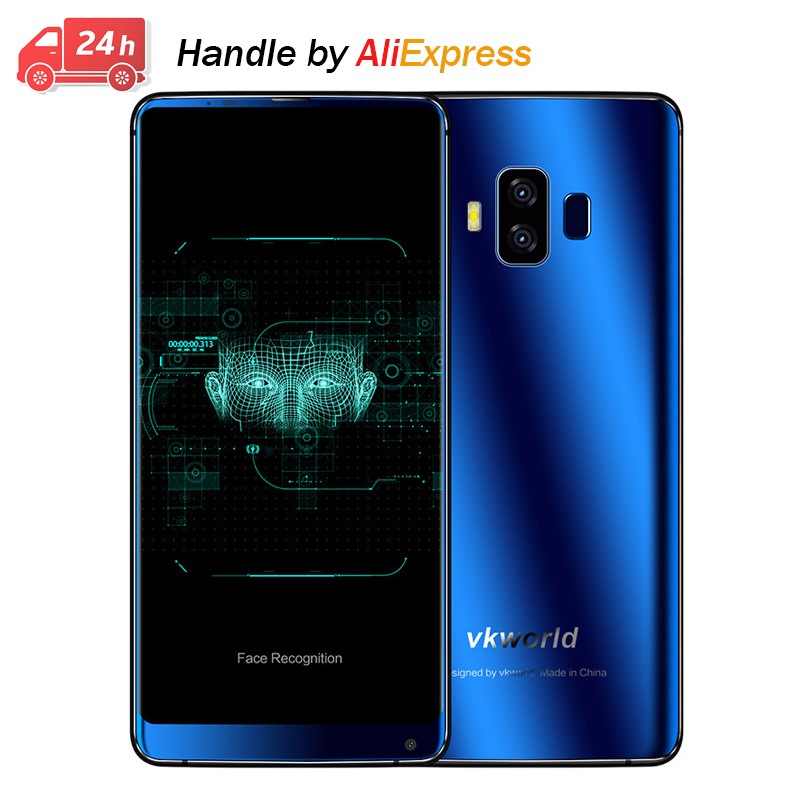 Vkworld S8 4G Smartphone 18:9 Aspect Ratio 5.99" FHD 5500mAh Face ID 4GB 64GB MTK6750T Octa Core 16MP Android Mobile Phone