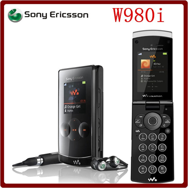 W980 Original Unlocked Sony Ericsson W980i 2.2Inches GSM 3G 3.15MP 8GB ROM Cellphone Refurbished Mobile Phone