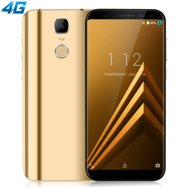 XGODY 18:9 4G LTE Smartphone Android 7.0 5.5 Inch Full Screen Touch Mobile Phone MTK6580 Quad Core 2GB 16GB 8MP+13MP Cellphone