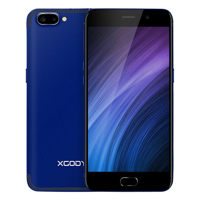 XGODY 3G Unlock Dual Sim Smart Phone Android 5.1 MTK6580 Quad Core 1G+16G Smartphone 5.5 Inch Free Shockproof Mobile Phone Case