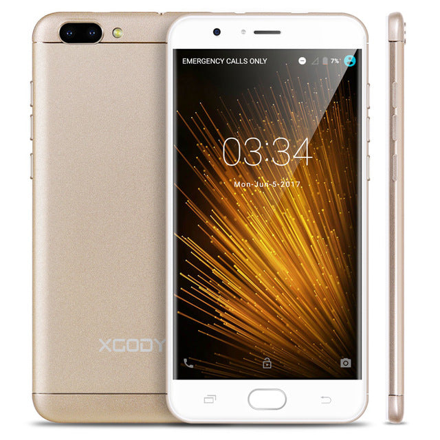 XGODY 4G LTE 5.5 Inch Smartphone 1GB RAM 16GB ROM 13.0MP Mobile Touch MTK6737 Quad Core Android 6.0 Telefone Celular 2 SIM Phone