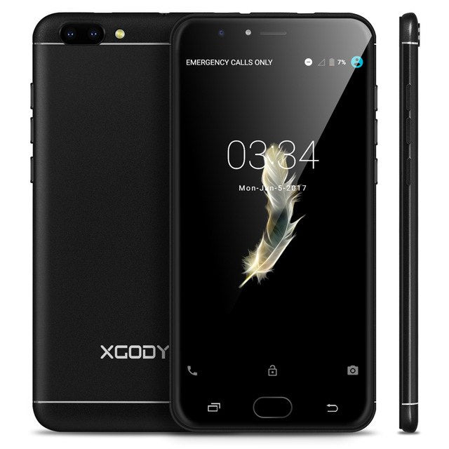 XGODY 4G LTE 5.5 Inch Smartphone 1GB RAM 16GB ROM 13.0MP Mobile Touch MTK6737 Quad Core Android 6.0 Telefone Celular 2 SIM Phone