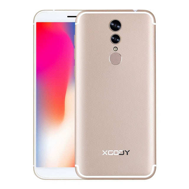 XGODY S12 Facial Recognition 4G LTE 5.72 Inch 18:9 Mobile Phone Android 7.0 Nougat 1+16 Fingerprint Smartphone 1080*540 2700mAh