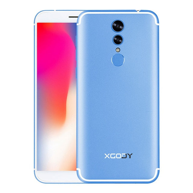 XGODY S12 Facial Recognition 4G LTE 5.72 Inch 18:9 Mobile Phone Android 7.0 Nougat 1+16 Fingerprint Smartphone 1080*540 2700mAh