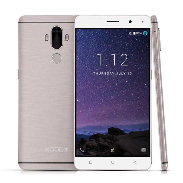 XGODY Y19 4G LTE Smartphone Android 7.0 Nougat Metal Body 6.0 Inch Fingerprint 2G RAM 16G ROM Touch Smart Mobile Phone Cellphone