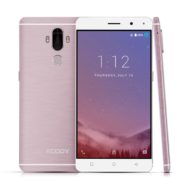 XGODY Y19 4G LTE Smartphone Android 7.0 Nougat Metal Body 6.0 Inch Fingerprint 2G RAM 16G ROM Touch Smart Mobile Phone Cellphone