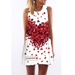 BHflutter Chiffon Dress 2018 New Style Lady Short Dress Sleeveless Summer Dress Casual Floral Print Women Dresses Vestidos