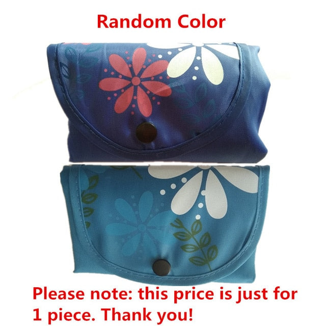 45*57cm New Fashion Printing Flowers Foldable Reusable Shopping Bags Hot EcoTote Handbags Convenient Large-capacity Storage Bags